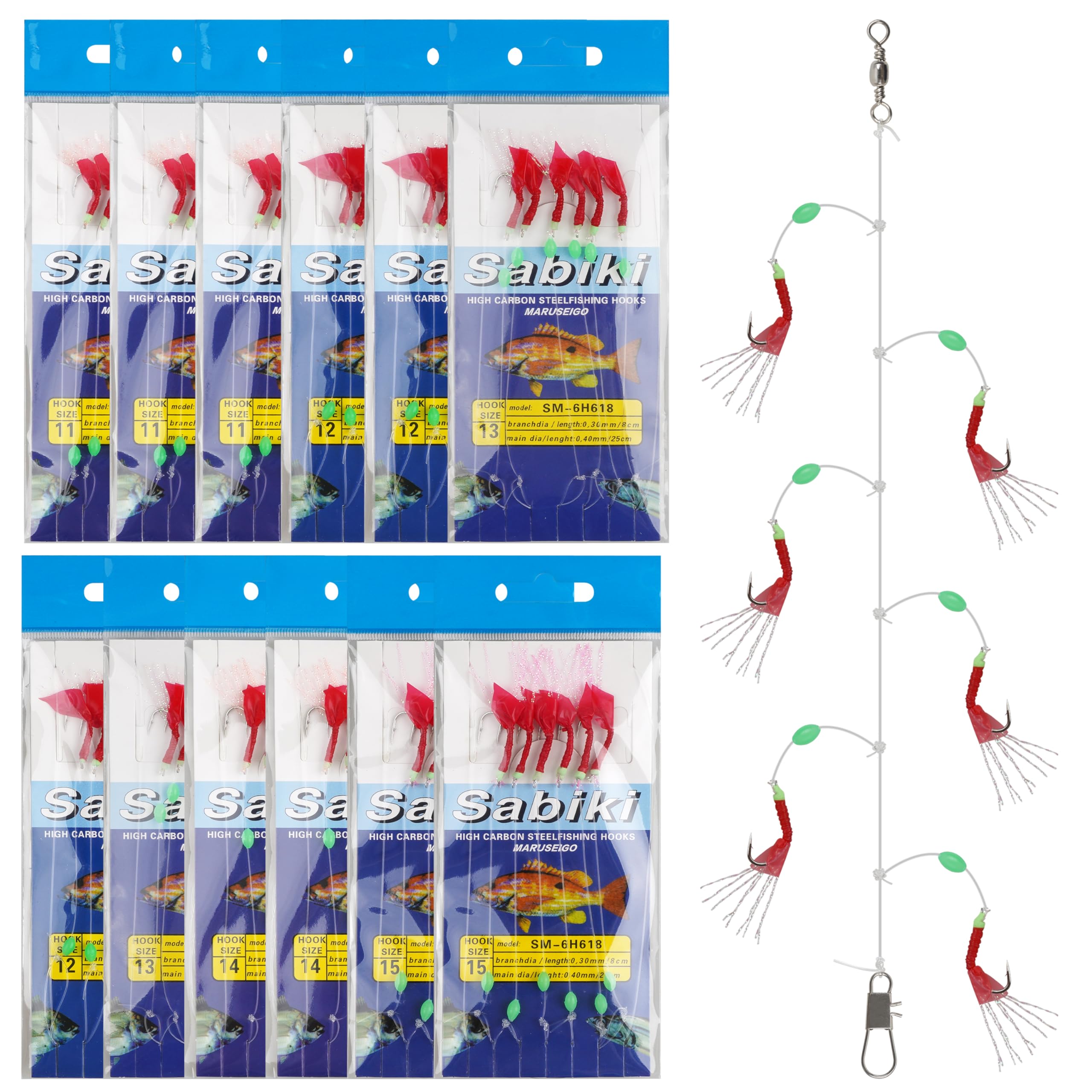 Bait Ring Ribbon Rig Fishing Bait Rigs Saltwater Aazon.co : VINFUTIN Fishing Bait Rigs Lures ...