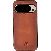 Venito Lucca Case for Google Pixel 10 Pro, Handmade Full Grain Leather Luxury Back Cover, Drop/Impact Protection, Slim Fit Phone Case, 6.3 Inches, Antique Brown