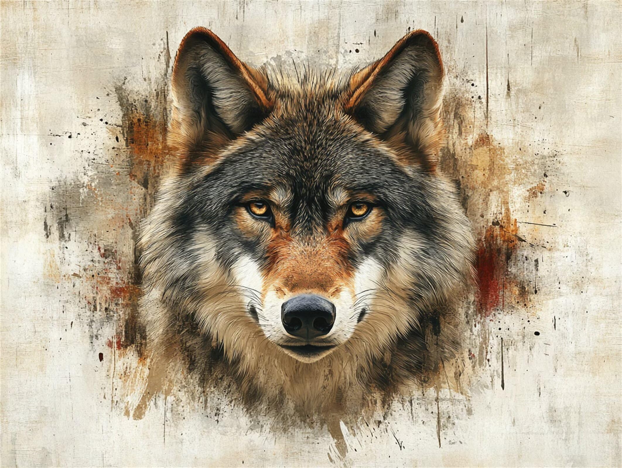 Puzzle 3000 Pezzi astratto Puzzle Legno lupo, n-35