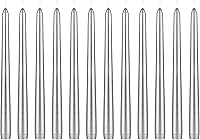 Vista 23 de Mega Candles 12 velas cónicas marrones sin perfume, velas de cera vertida a mano de 10 x 7/8 pulgadas, decoración del hogar, recepciones de boda