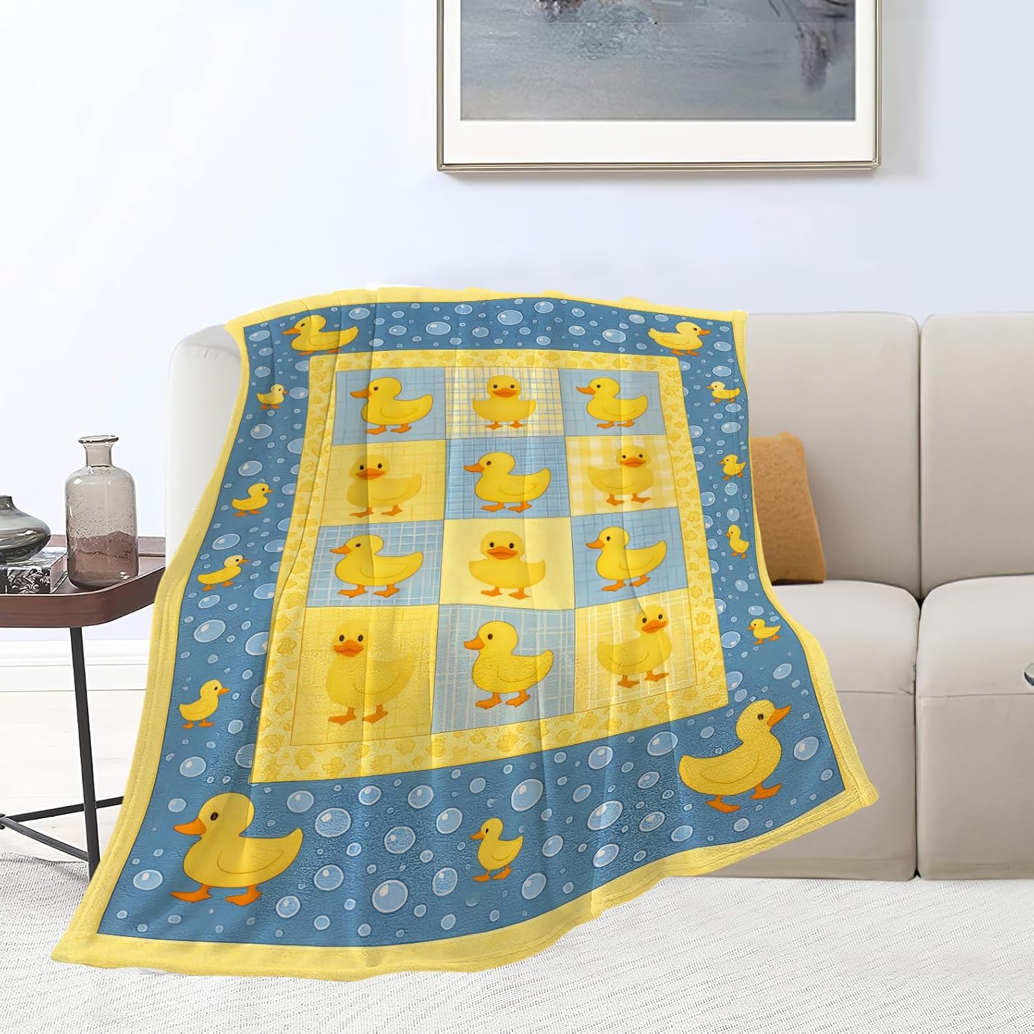 Duck Blanket Gifts for Duck Lover Ducks Throw Blanket Soft Cozy Fleece Fuzzy Plush Flannel Blankets for Women Girls Kids Teens Adults 50"X40" - Image 4