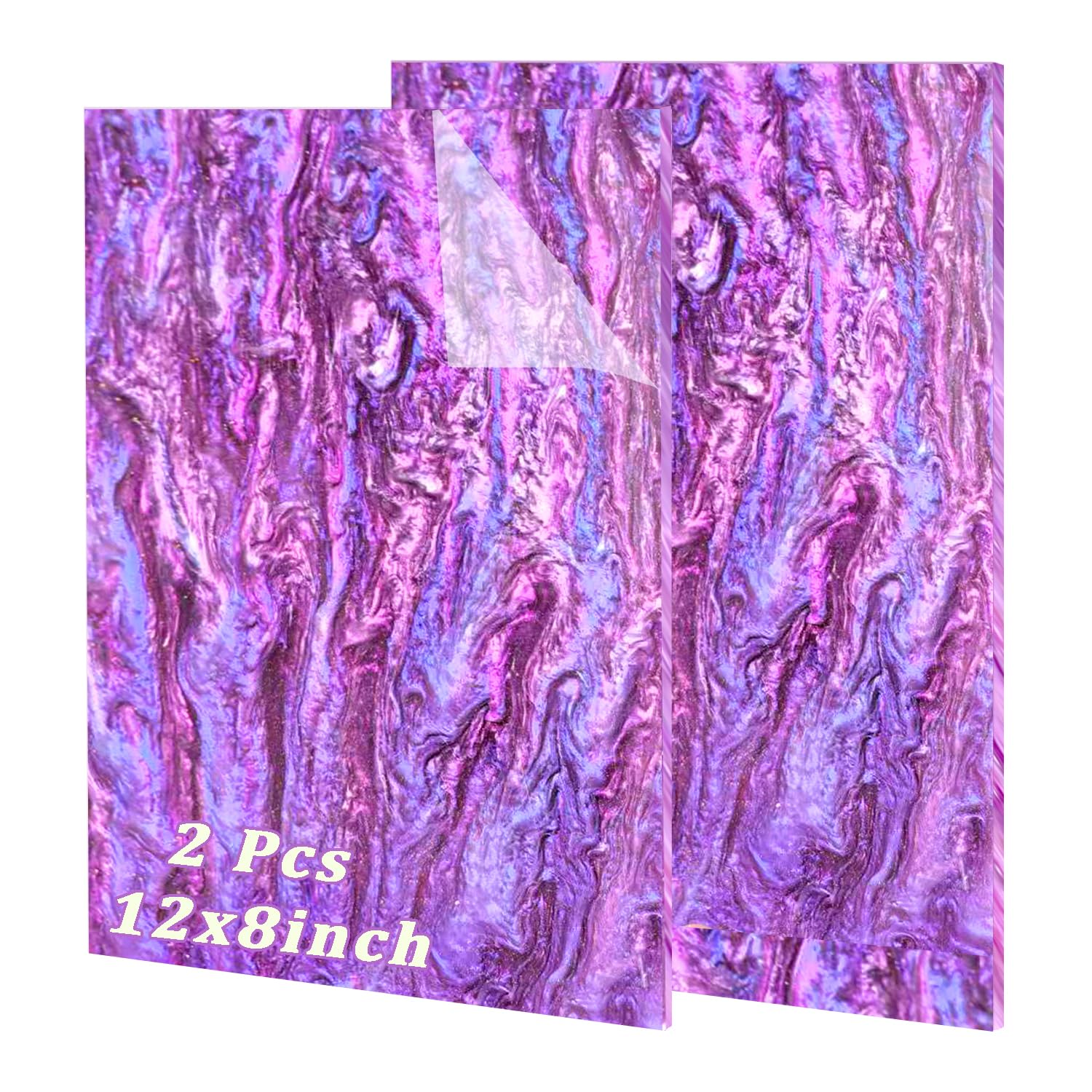 Glitter Acrylic Sheets - 6 Colors, Nebula Swirls -9