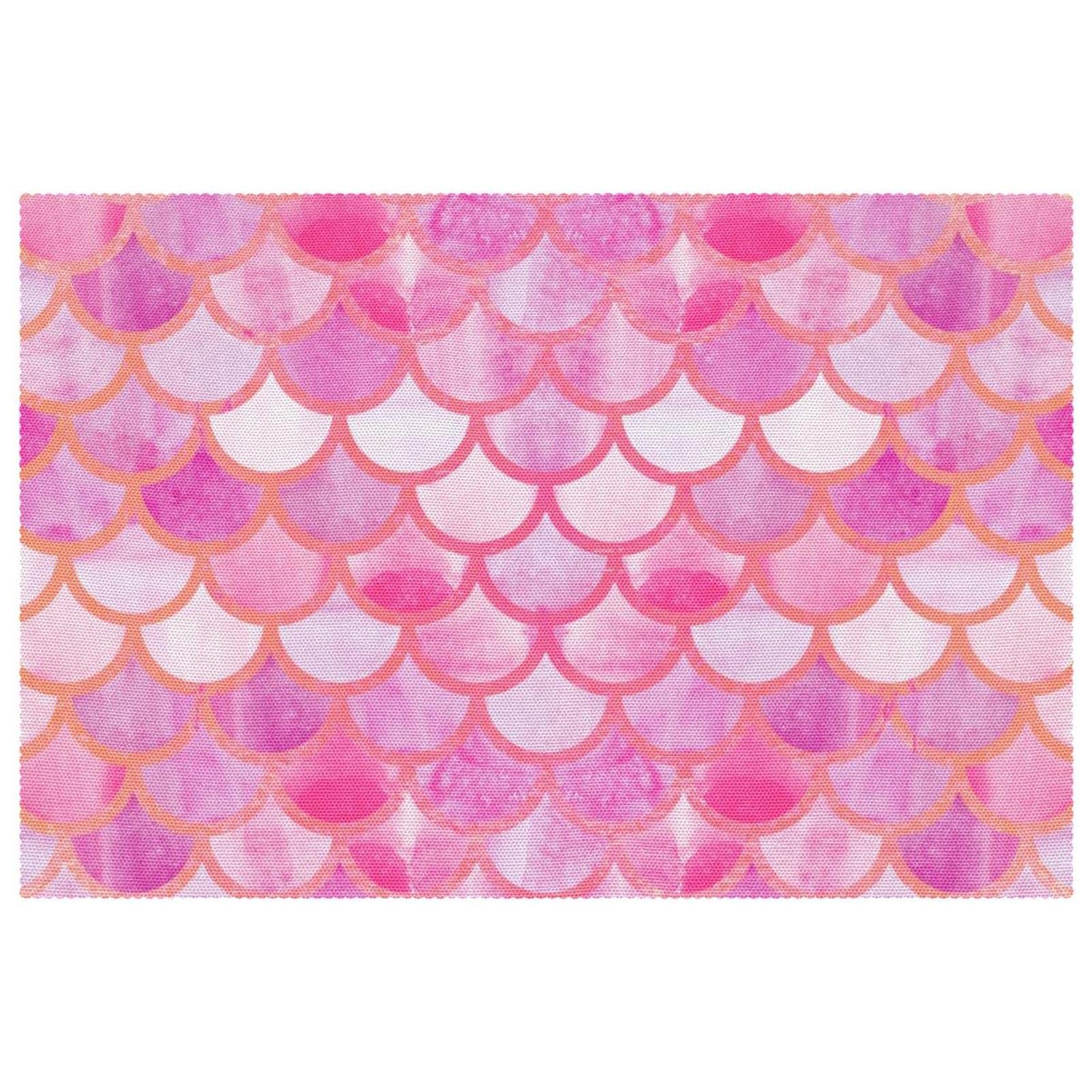Sets de table aquarelle rose sirène haute résistance lot de 6