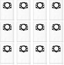 NIXOOT Pack of 12 KFI 357 Fleece Filter Bags for Kärcher WD 3 /WD 2 Plus/WD 2-18 /SE 4001 /SE 4002 /MV2 /MV3 /KWD Series Washing Vacuum Cleaner, Large Capacity Vacuum Cleaner Wet Dry Vacuum Cleaner