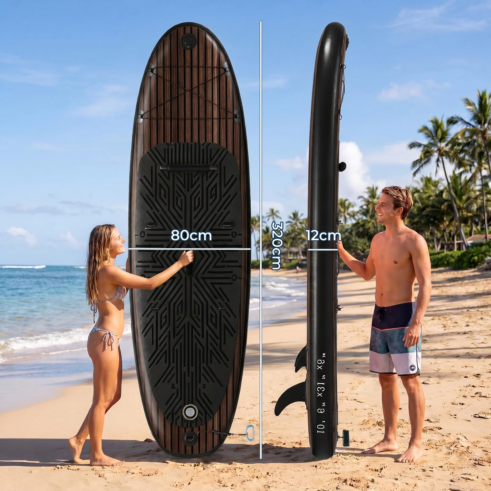 JUMMICO SUP Board Set Aufblasbar, Stand Up Paddling Board mit 2-in-1-Sup Paddel und Sitz. Geeignet zum Sitzen, Liegen. Standup Paddle Boards mit Kamerahalterung und Zubehörset, für Bequeme Nutzung.