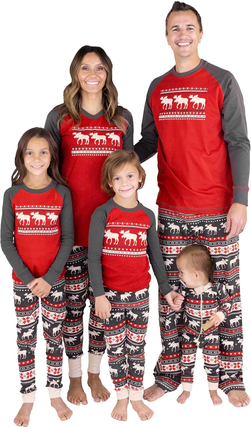Lazy One Matching Christmas Pajamas for Family, Cute Matching Christmas PJs for Family, Adults, Teens, Kids, Babies & Dog PJs