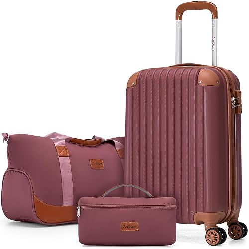 Cosbarn Carry On Luggage Set 3 Piece 20 Inch 22x14x9 with Duffel Bag