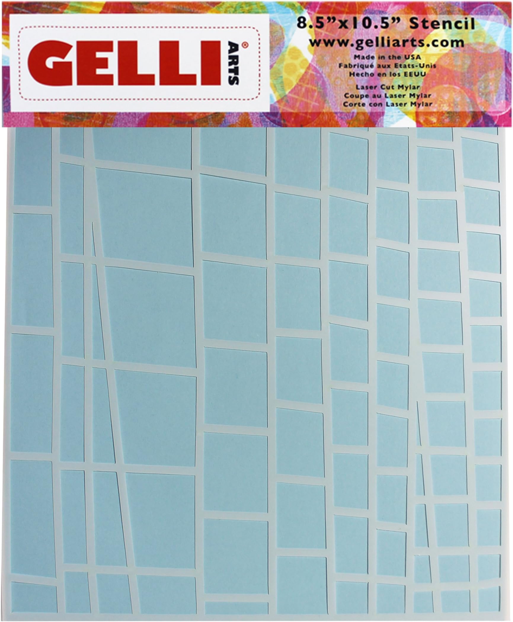 Gelli Arts Ladder Stencil, Synthetic Material, White, 33 x 22.9 x 0.1 cm