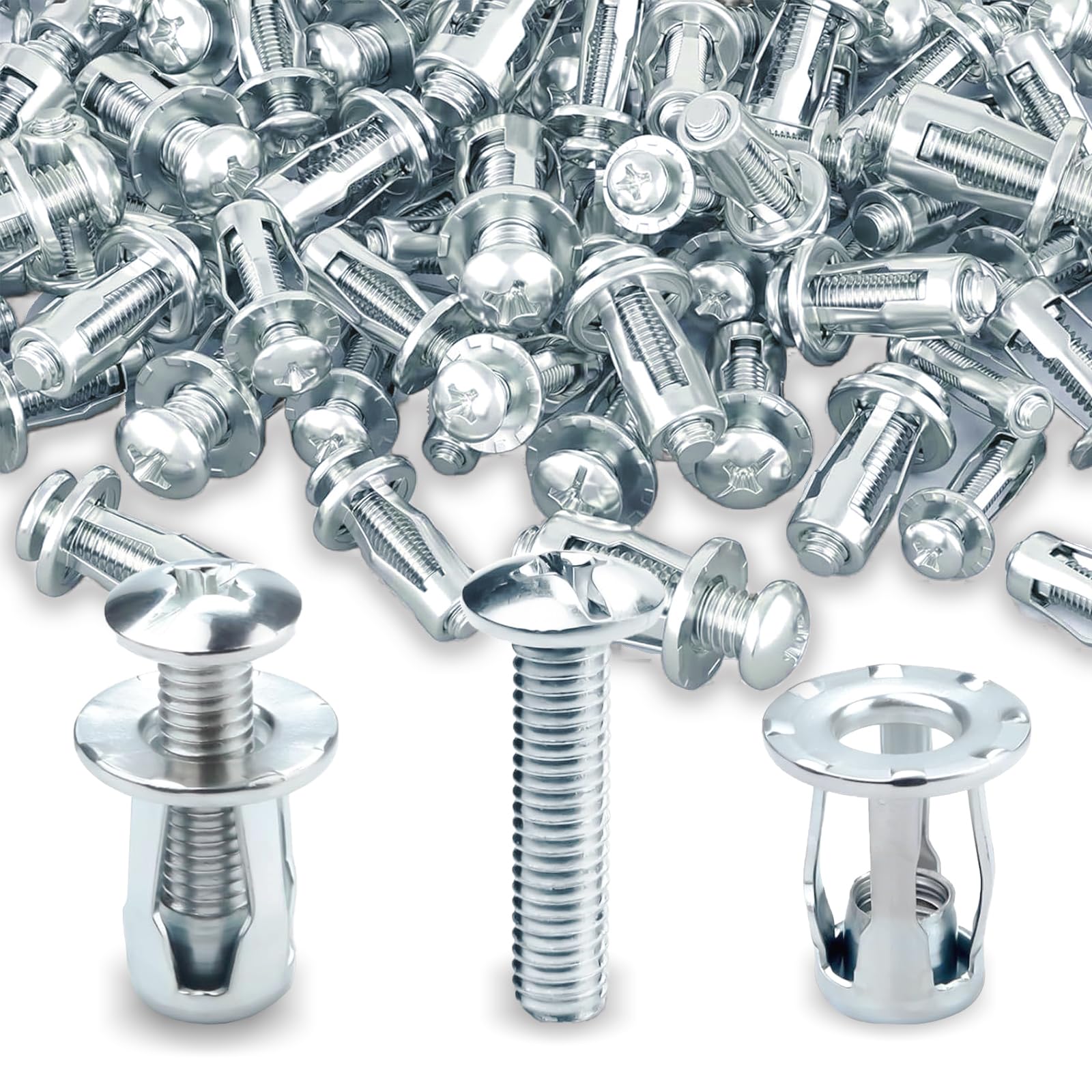 Tasselli A Espansione Metallo 30 Pezzi - M4x20, Zincati, Per Pareti Cave E Cartongesso - Foto 3