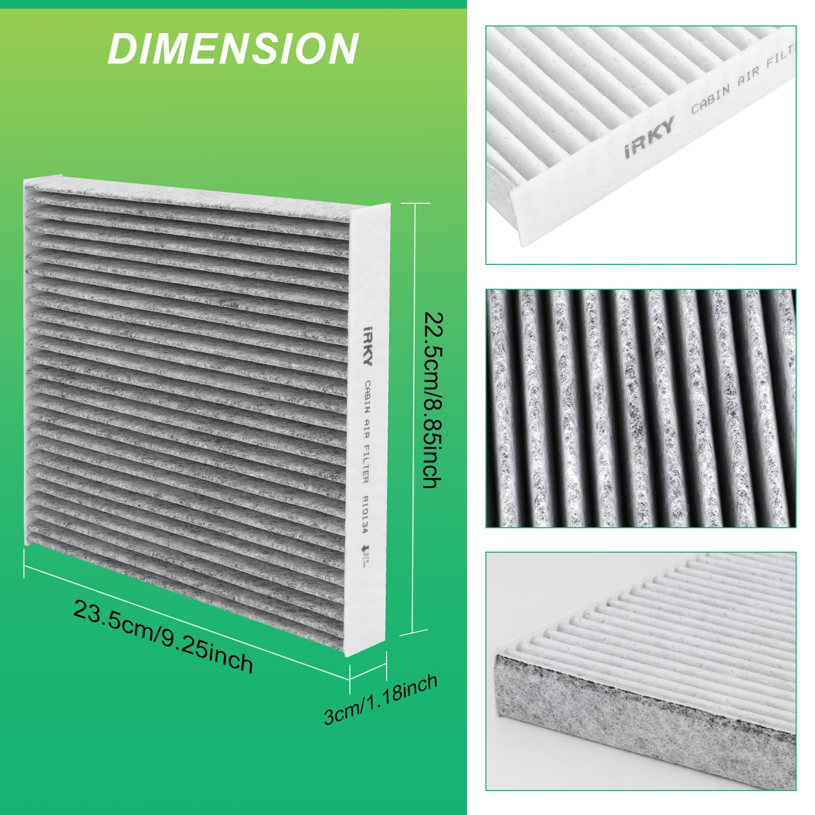 Beler Carbon Cabin Air Filter Replacement For Acura MDX/TL/TSX & Honda Accord/Civic/CR-V - View #7