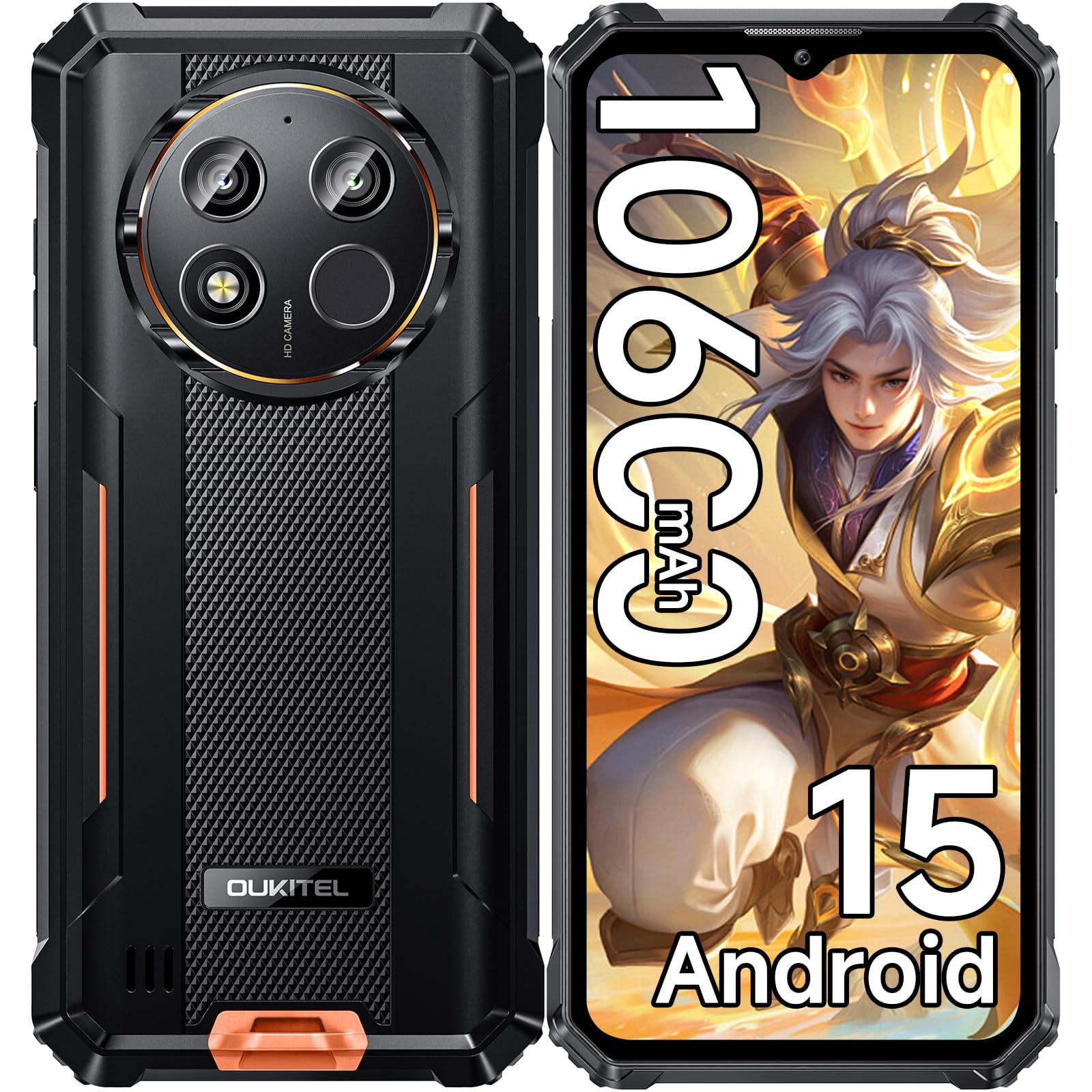 Oukitel WP28E 16GB+64GB グリーン OUKITEL WP28E Rugged Smartphone Android 14-10600mAh Mobile Phones