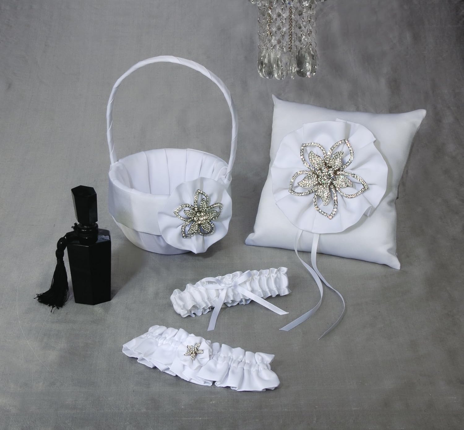 Ivy Lane Design Wedding Accessories Verona Flower Girl Basket, White