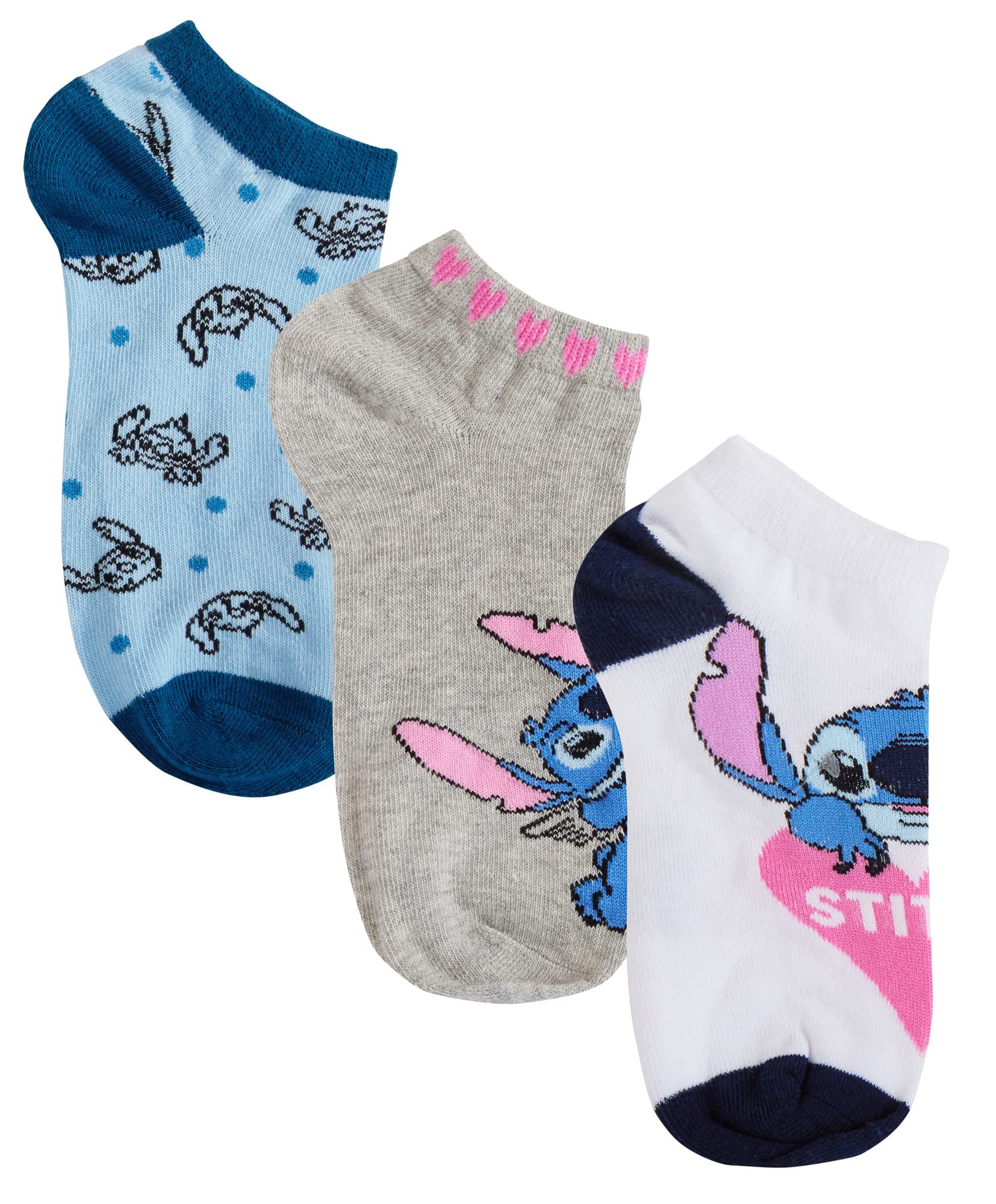 Disney Lilo & Stitch 3 Pack Socks (Pack of 3) Pink EU 39-41 (Pack of 3)