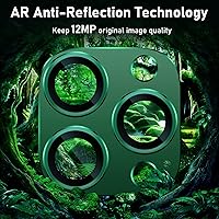 Vista 3 de UniqueMe Protector de lente de cámara para iPhone 13 Pro/iPhone 13 Pro Max, [fuerte protección contra caídas] [no se cae fácilmente] Cubierta