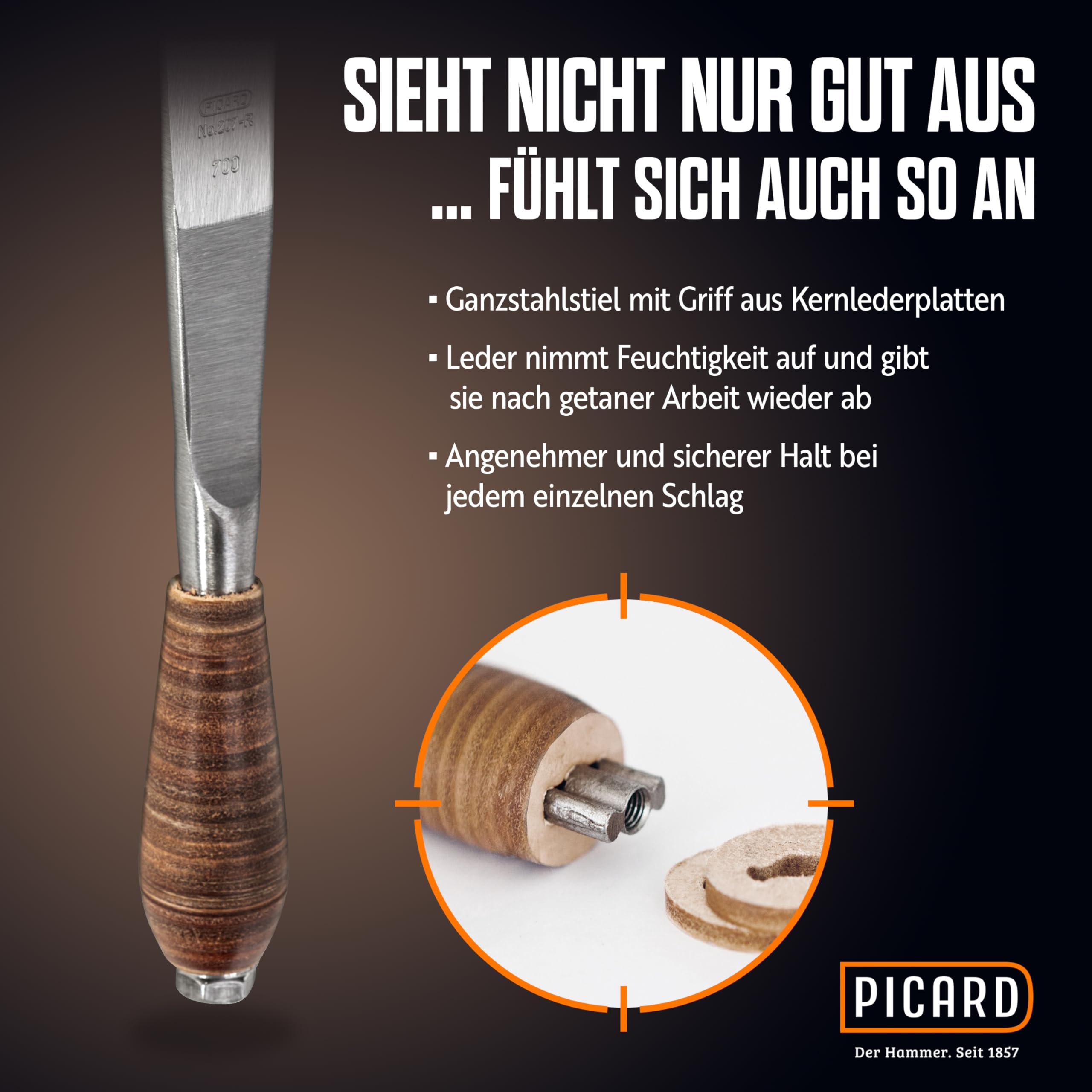 PICARD x DACHKRONE Set 1 – Schieferhammer Nr. 207 R XL & Haubrücke Nr. 209 gebogen