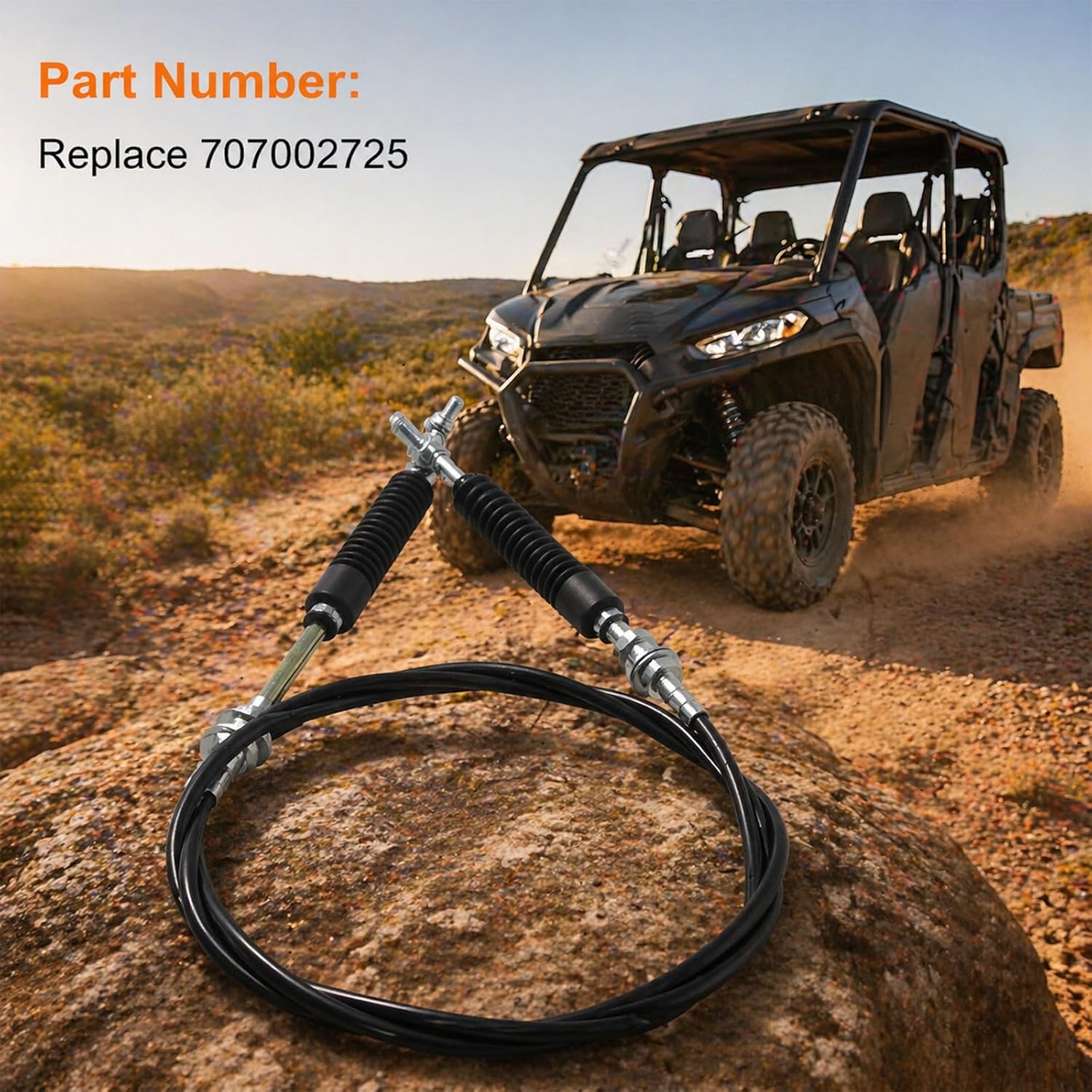 Shift Gear Cable Compatible with Can-Am Defender Max HD9 HD10 2020-2025 Defender Max HD8 2020-2021, Replace 707002725