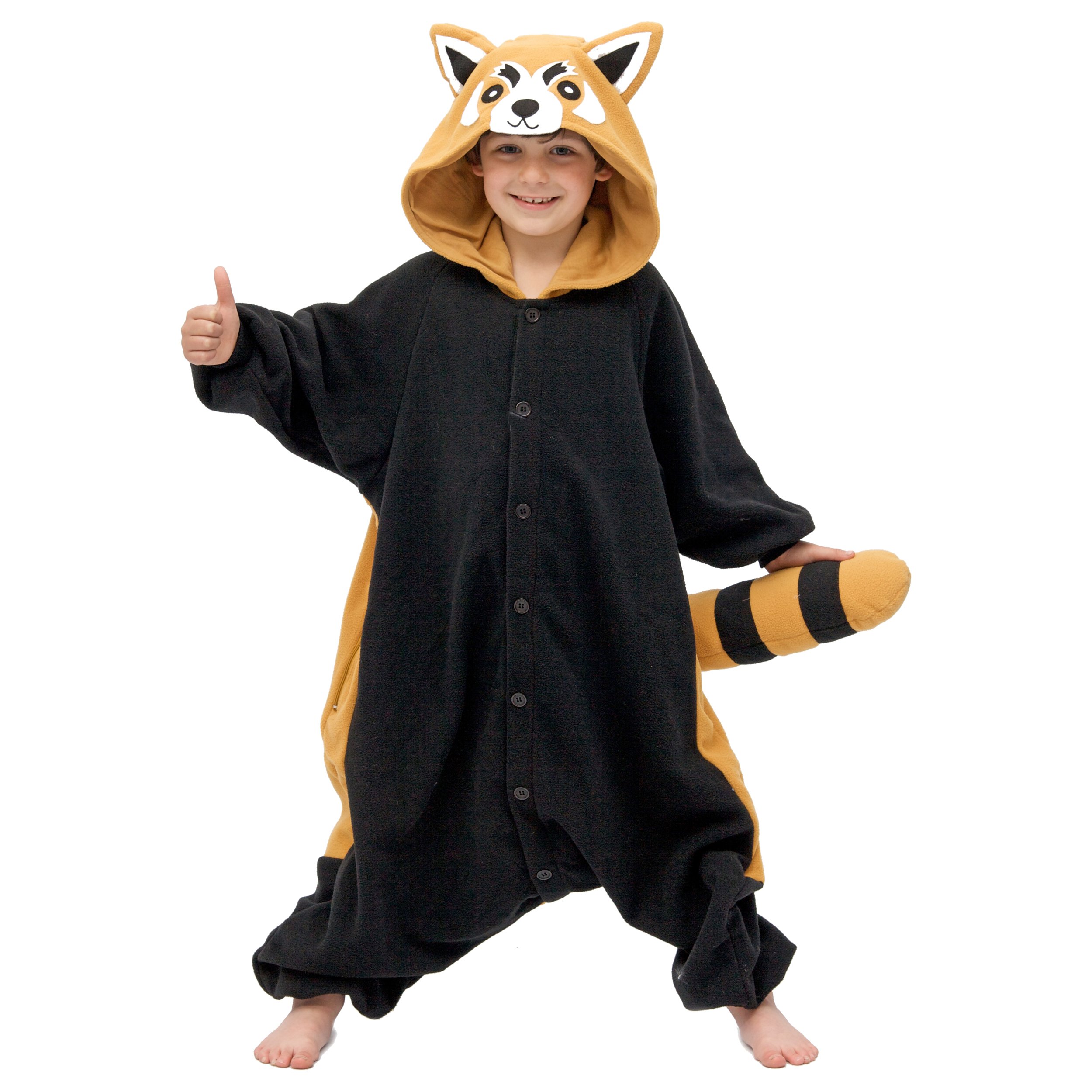 Kigs Boys Red Panda Costume Onesie One Size Black Desertcart