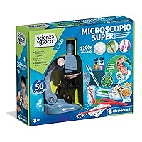 Clementoni Scienza e Gioco Lab - Microscopio Super, Kit Scientifico Bambini 8+ Anni