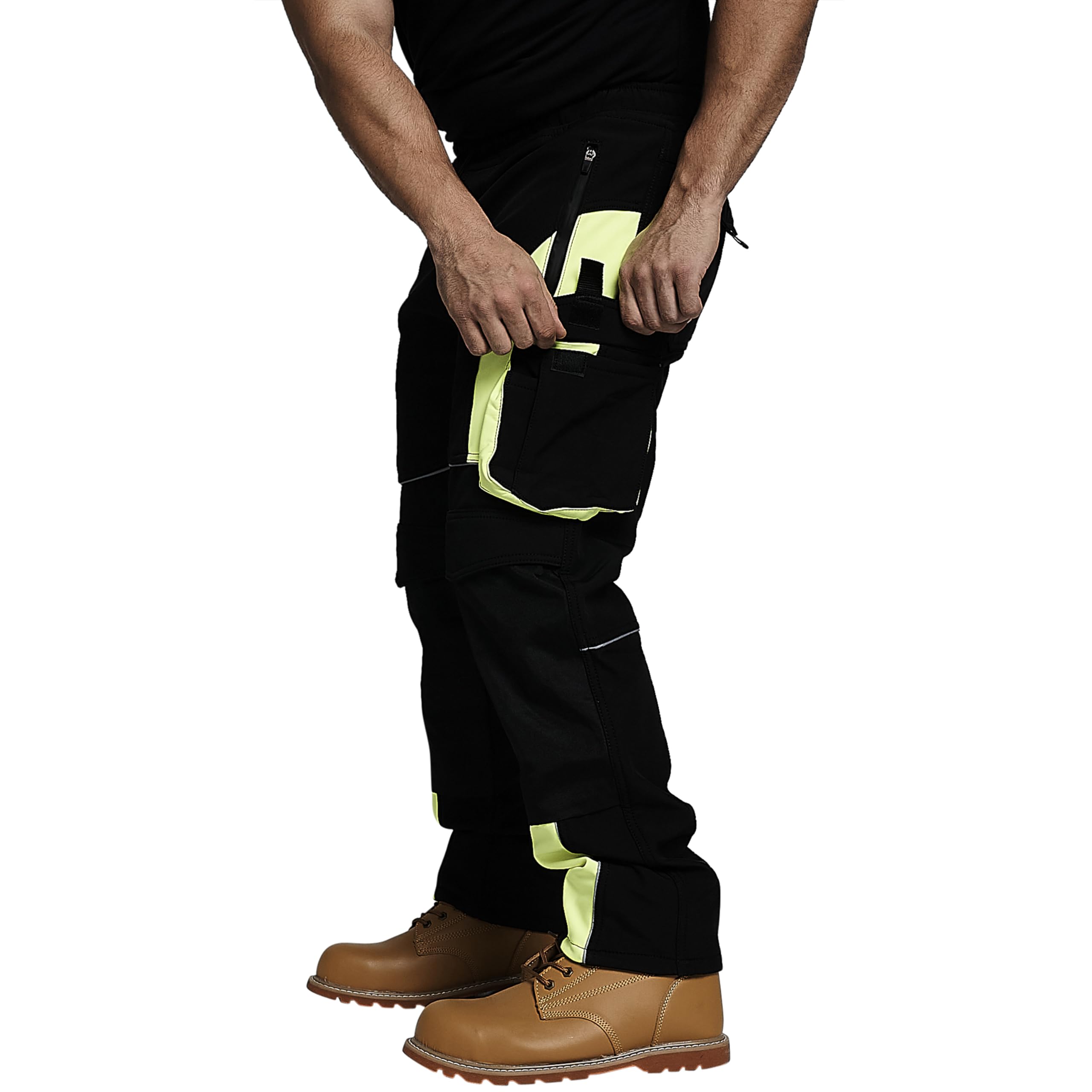 Pantalones de trabajo para hombre, de alta visibilidad, resistentes al agua, a prueba de lluvia, repelentes, resistentes al viento, de seguridad, para el trabajo, para constructores, ropa de