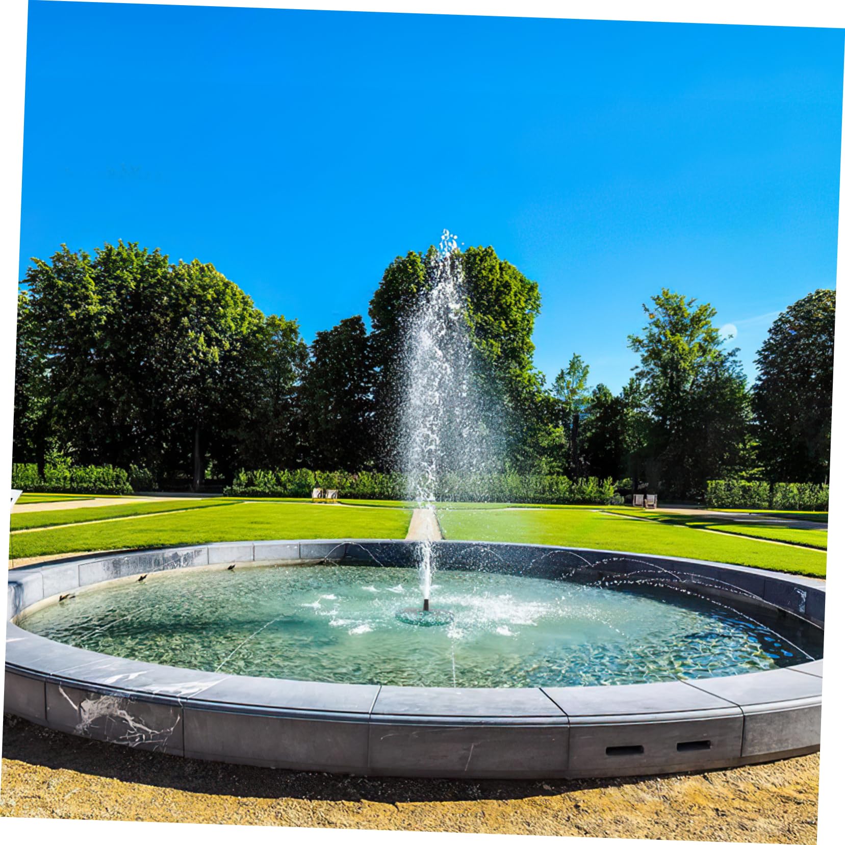 HEMOTON Solarbetriebener Wasserbrunnen mit Bunter LED Beleuchtung 7,4v 1500mah Pumpe Silikon und Abs Material für Gartenteich und Vogeltränke im Außenbereich