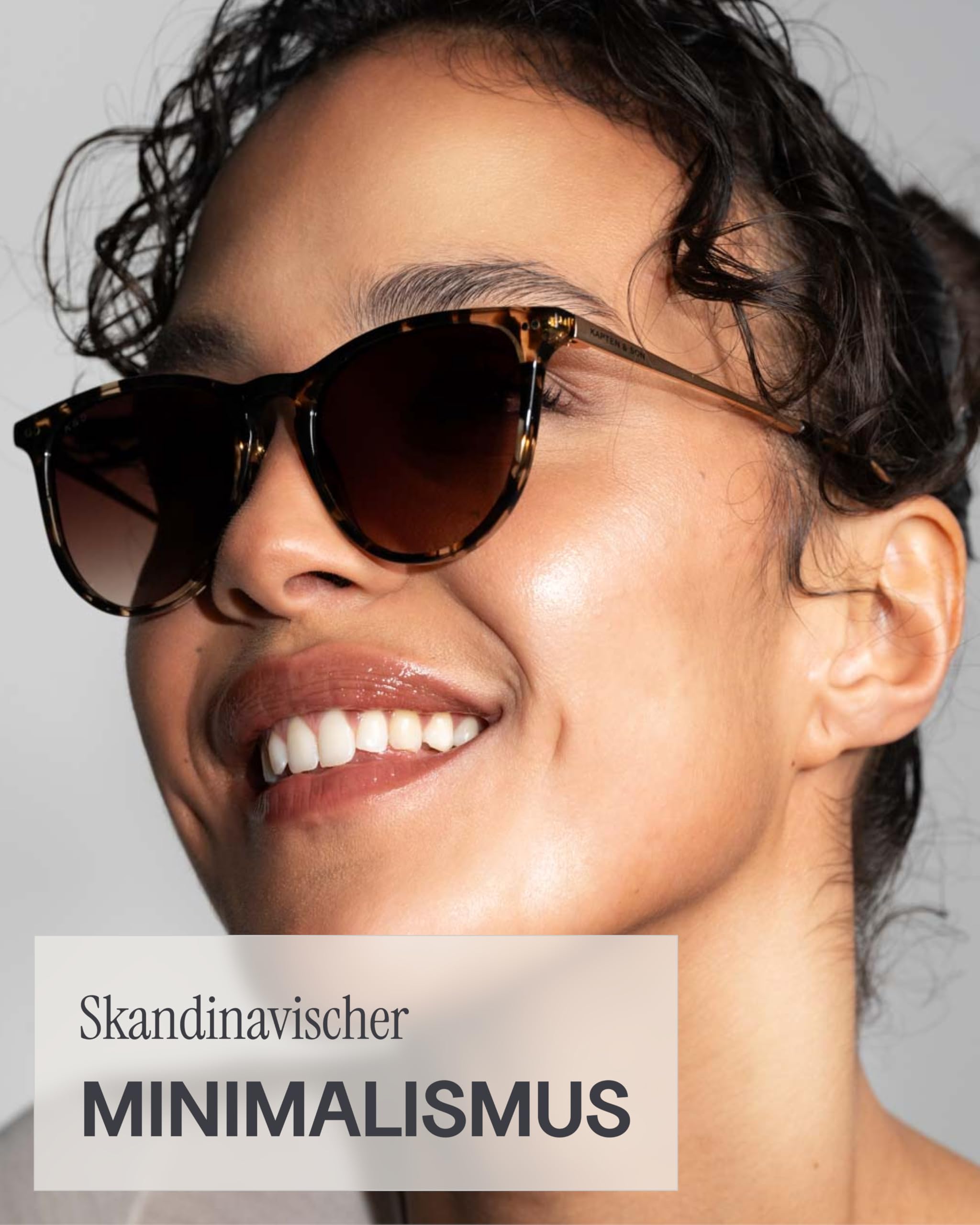 Kapten & Son Sonnenbrille Rome | Sonnenbrille Damen Schmal mit Sonnen- und UV-Schutz | Für schmale bis mittlere Kopfgrößen | Stylische, runde Gläserform | Goldene Akzente | hochwertige Materialien