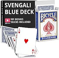 Vista 29 de Ted's Sterling Magic Precision Blue Rider Back Bicicleta Svengali Deck con instrucciones para más de 100 trucos (Reina de Corazones)