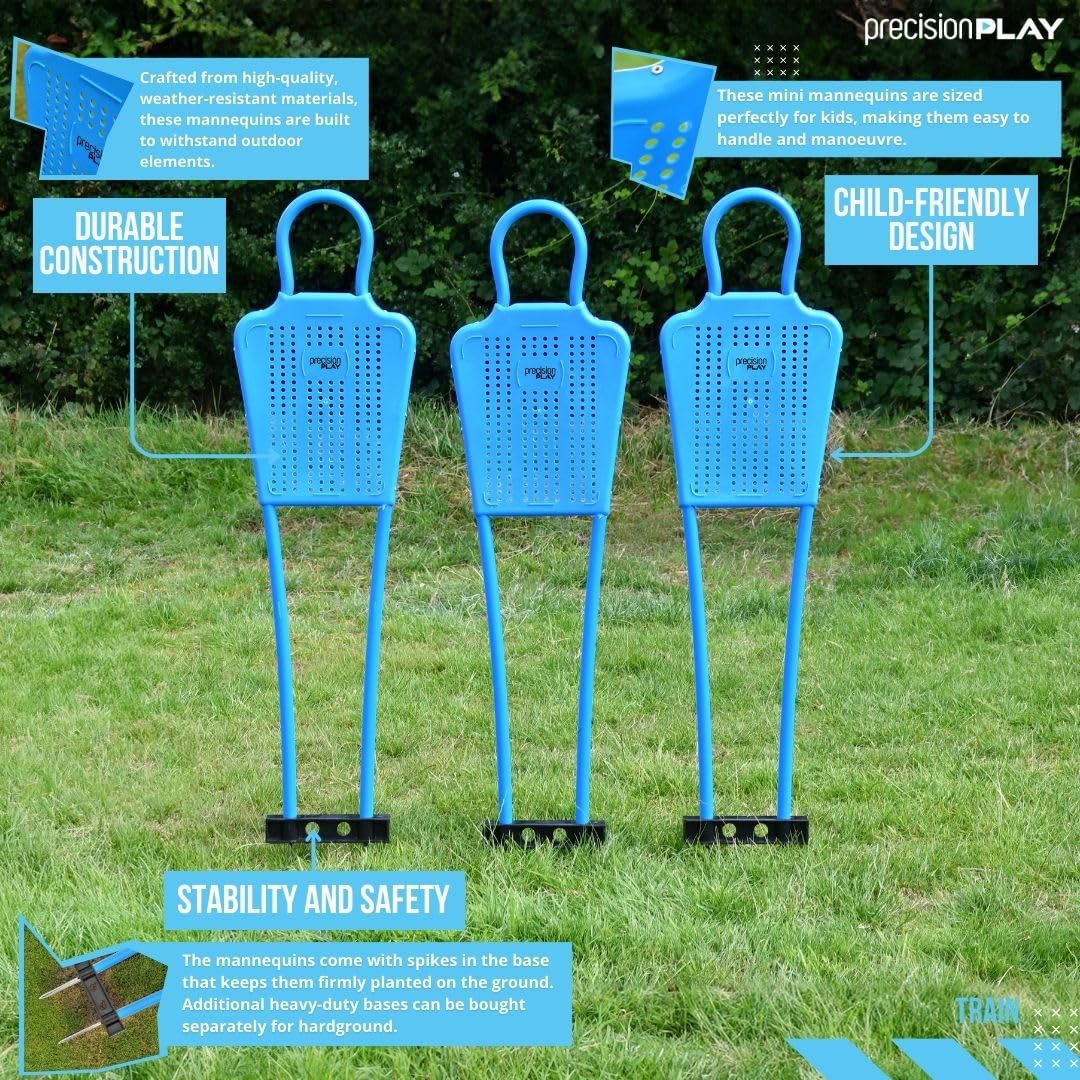 Precision Precisionplay Mini Mannequins (Set of 3) d'entraînement Unisexe, Bleu, 122 cm