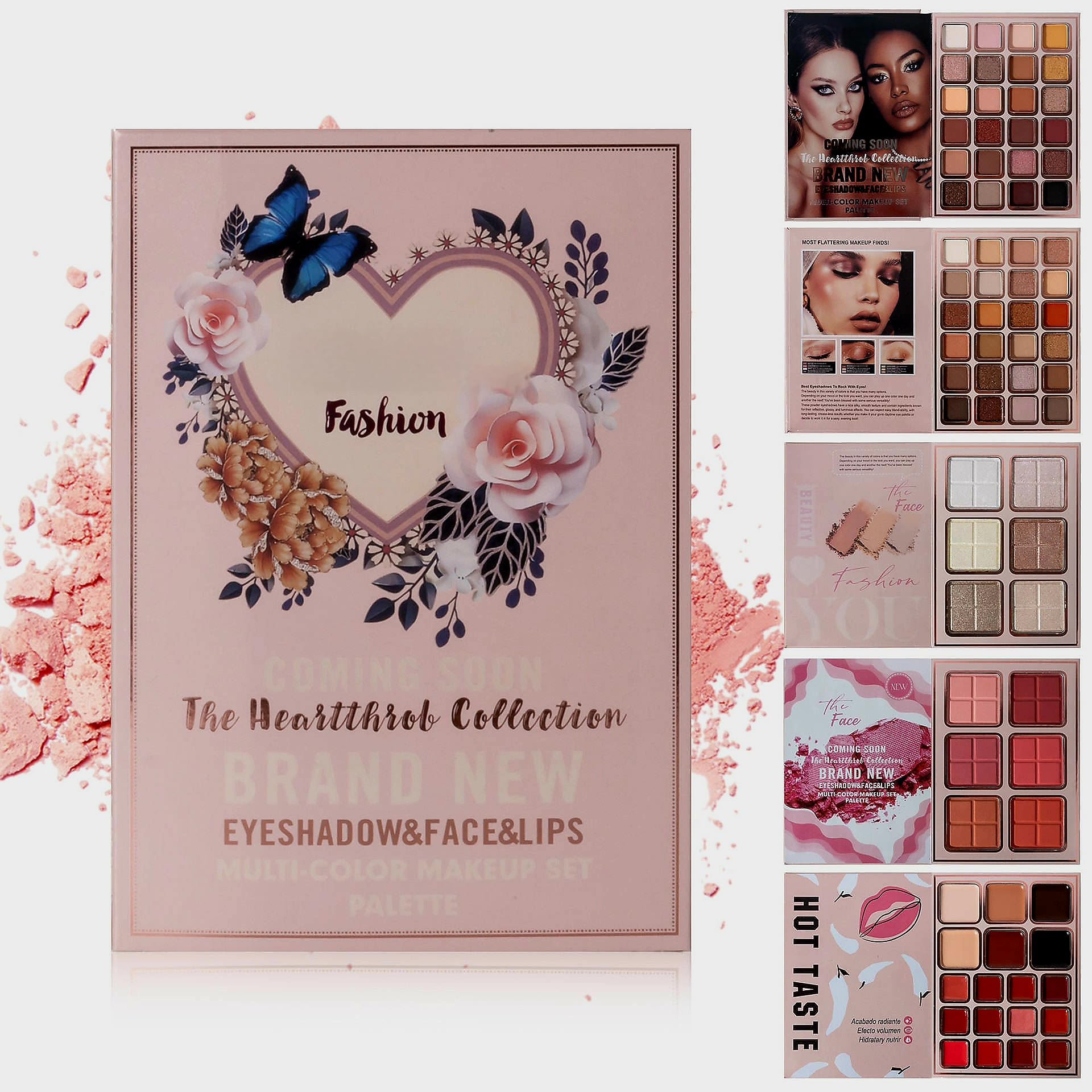 The Heartthrob Collection Eyeshadow, Face & Lips Multi-Colour Makeup Set Palette, Fashion Series-picture-43