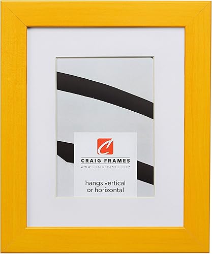 Craig Frames Colori - Marco de fotos amarillo de 11 x 14 pulgadas para mostrar una foto de 8 x 10 pulgadas