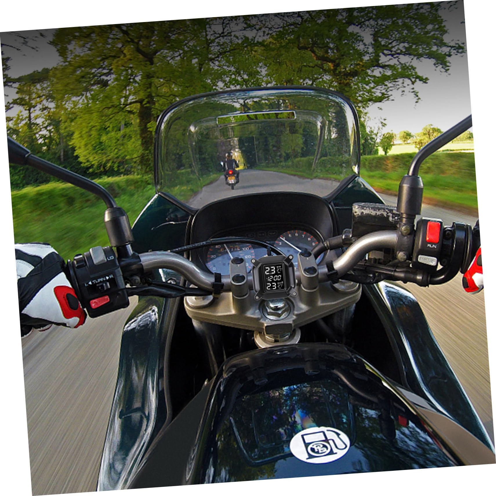 BESPORTBLE 1zestaw Czujników Ciśnienia Oponach Do Motocykli Wysokiej Jakości Trwałe Materiały Łatwy Instalacji Oszczędzający Energię Idealny Do Monitorowania Wydajności Pojazdu
