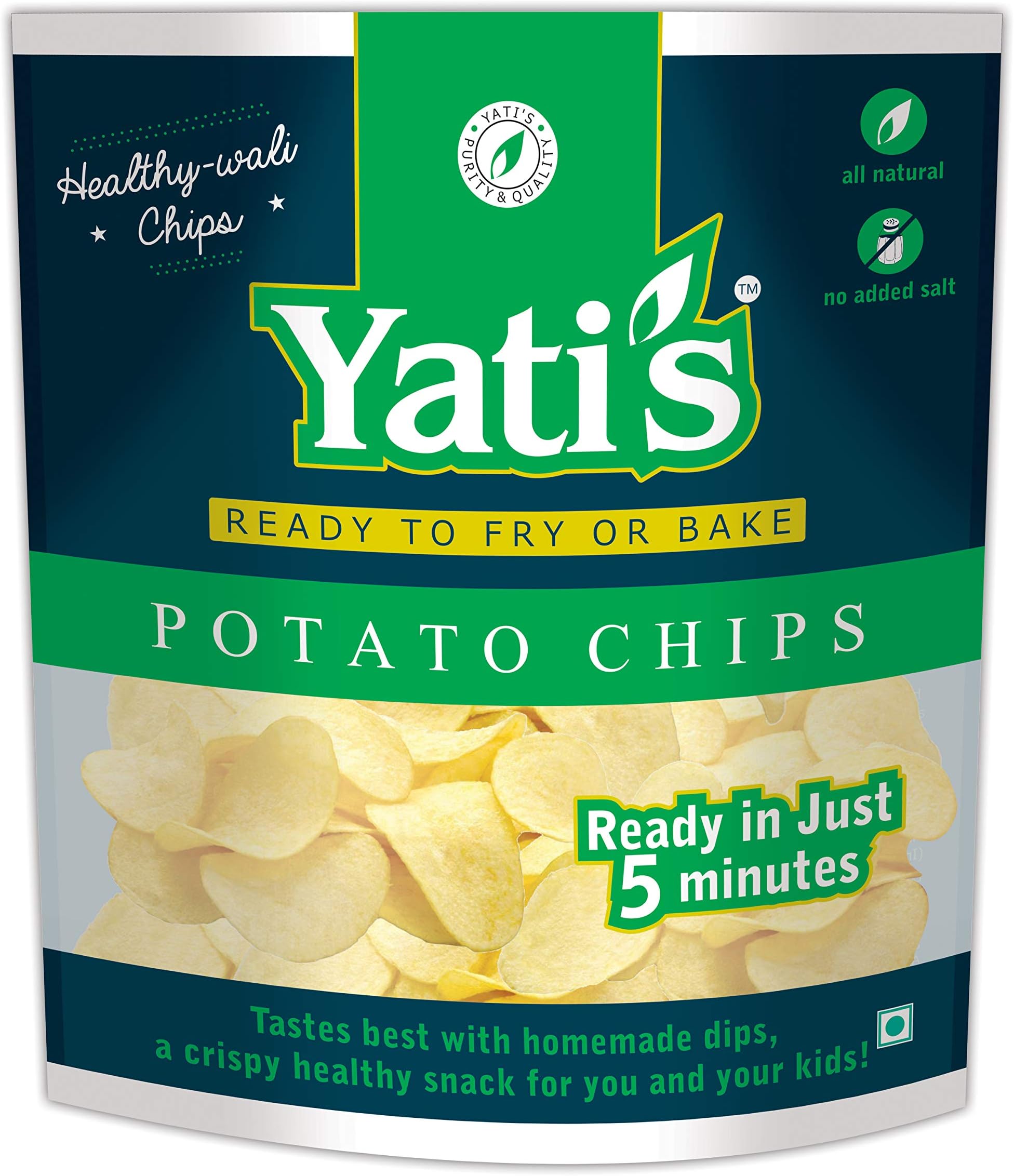 Dry Potato Chips - Ready to Fry or Bake | Crispy & Crunchy Snack, No Preservatives, Perfect Tea-Time & Party Snack, Fully Falahari for Fasting | 1 Kg - Pack of 2 (500g x 2)