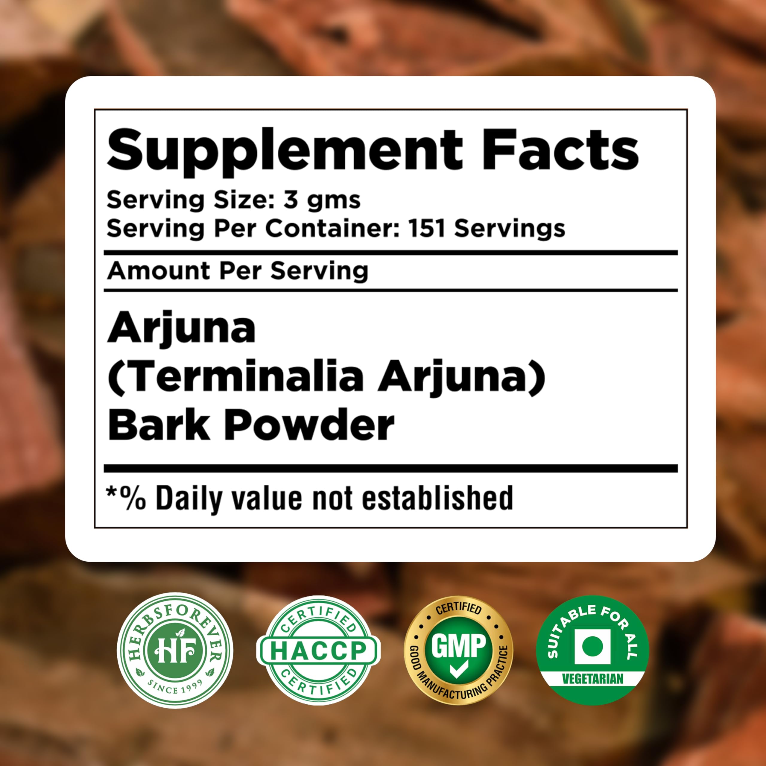 Herbsforever Terminalia Arjuna Bark Powder -Heart Strong & Cardik Rejuvenating Tonic, Wild Harvested -Non GMO, Vegan-2X Potency | Ultra Clean |NO Sand & Mud| Steam Sterilized|16oz-1LBS|BPA Free — Amazon image 4