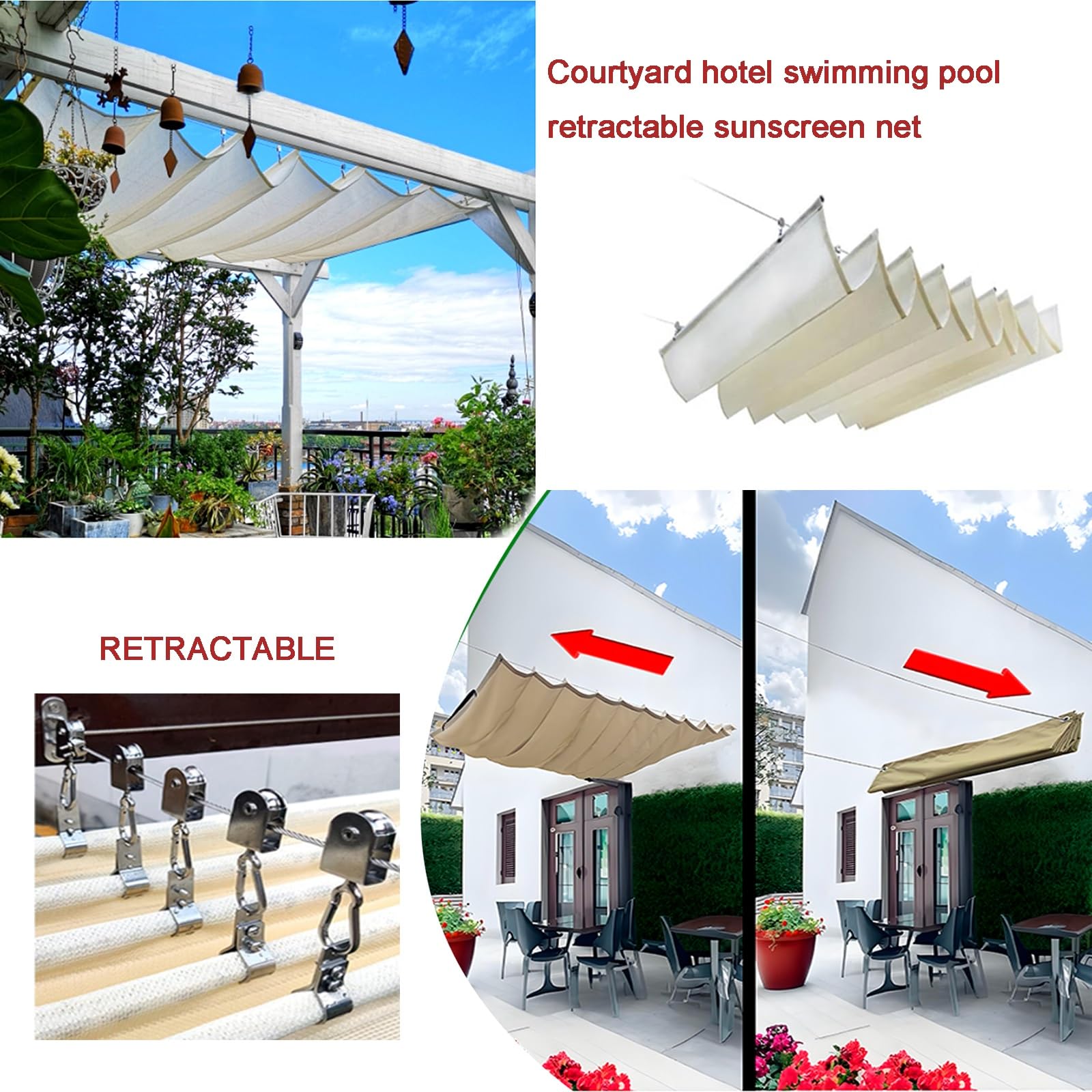 Voile D'ombrage Jardin 350 X 700 Cm Jardin Pergola Voile Solaire Oxford Polyester Imperméable Pour La Couverture VéGéTale Serre Pergola, Noir