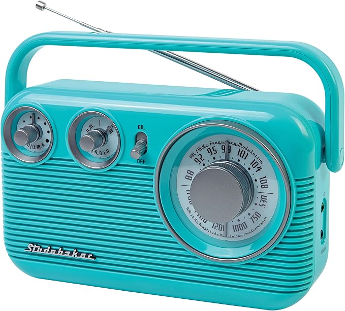 Radio portátil retro AM FM Studebaker SB2003 miniatura 2