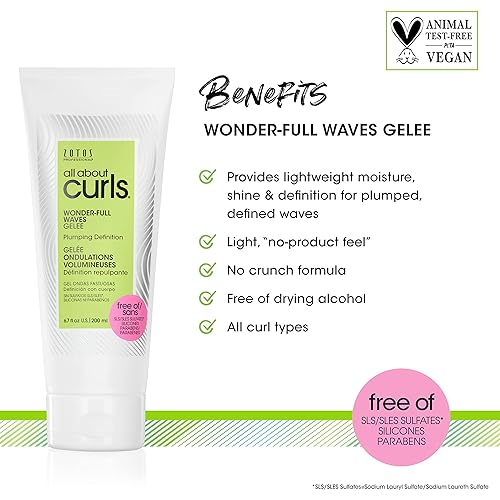 Miniatura 3 de ALL ABOUT CURLS Wonder-Full Waves Gelee  Definición voluminosa  Define, hidrata, desencrespamiento  Todo tipo de cabello rizado