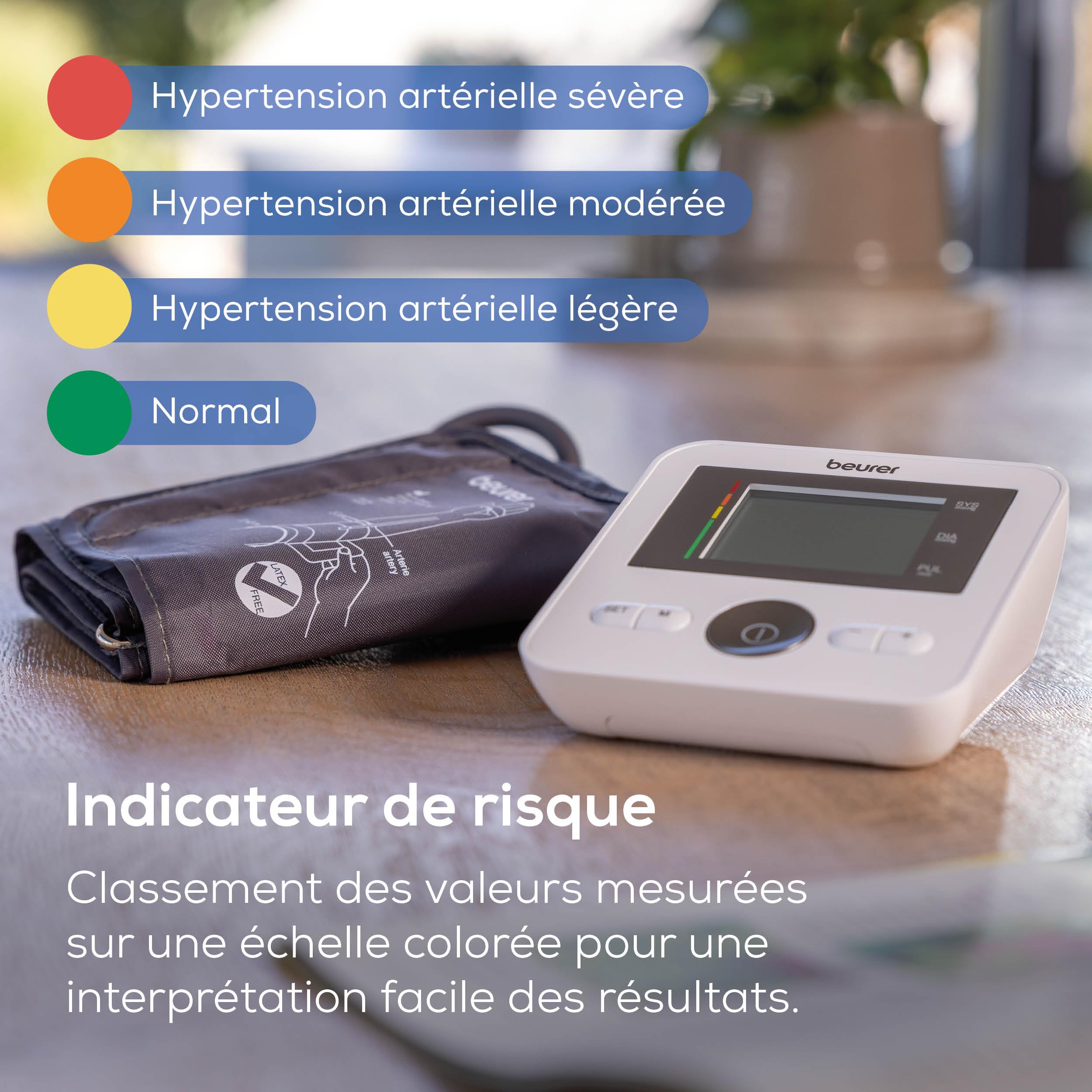 Beurer BM 27 Tensiomètre de bras avec contrôle de position du brassard, cliniquement validé, brassard 22-42 cm, indicateur de risque, détection d'arythmie, transfert de données vers Apple Health