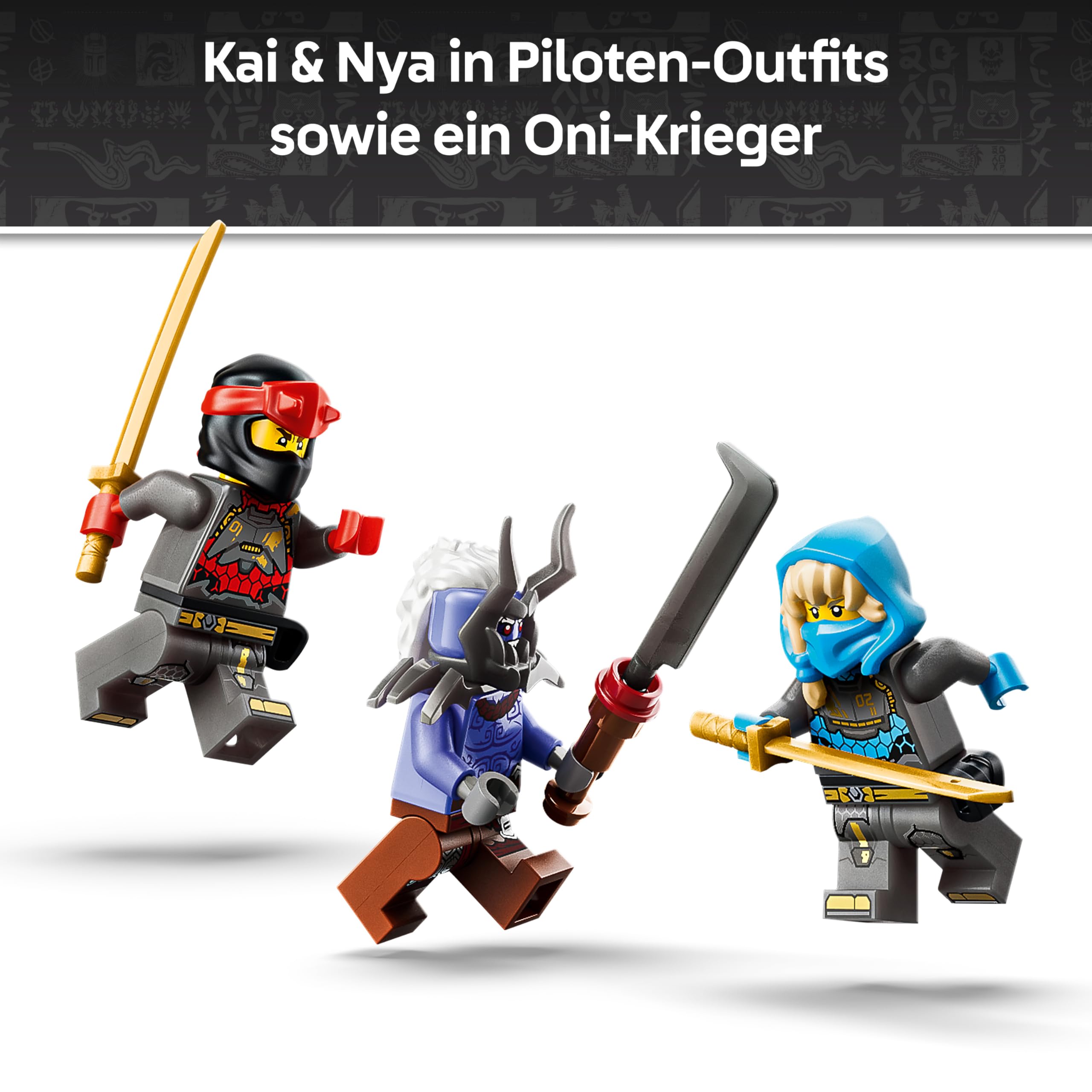 LEGO NINJAGO Die Zwillings-Titanmechs - Ninja Spielset mit 2 Actionfiguren & 3 Minifiguren inkl. Kai und NYA - Kinderzimmer Deko - Geschenkidee für Jungen ab 12 Jahren und Teenager-Fans - 71870