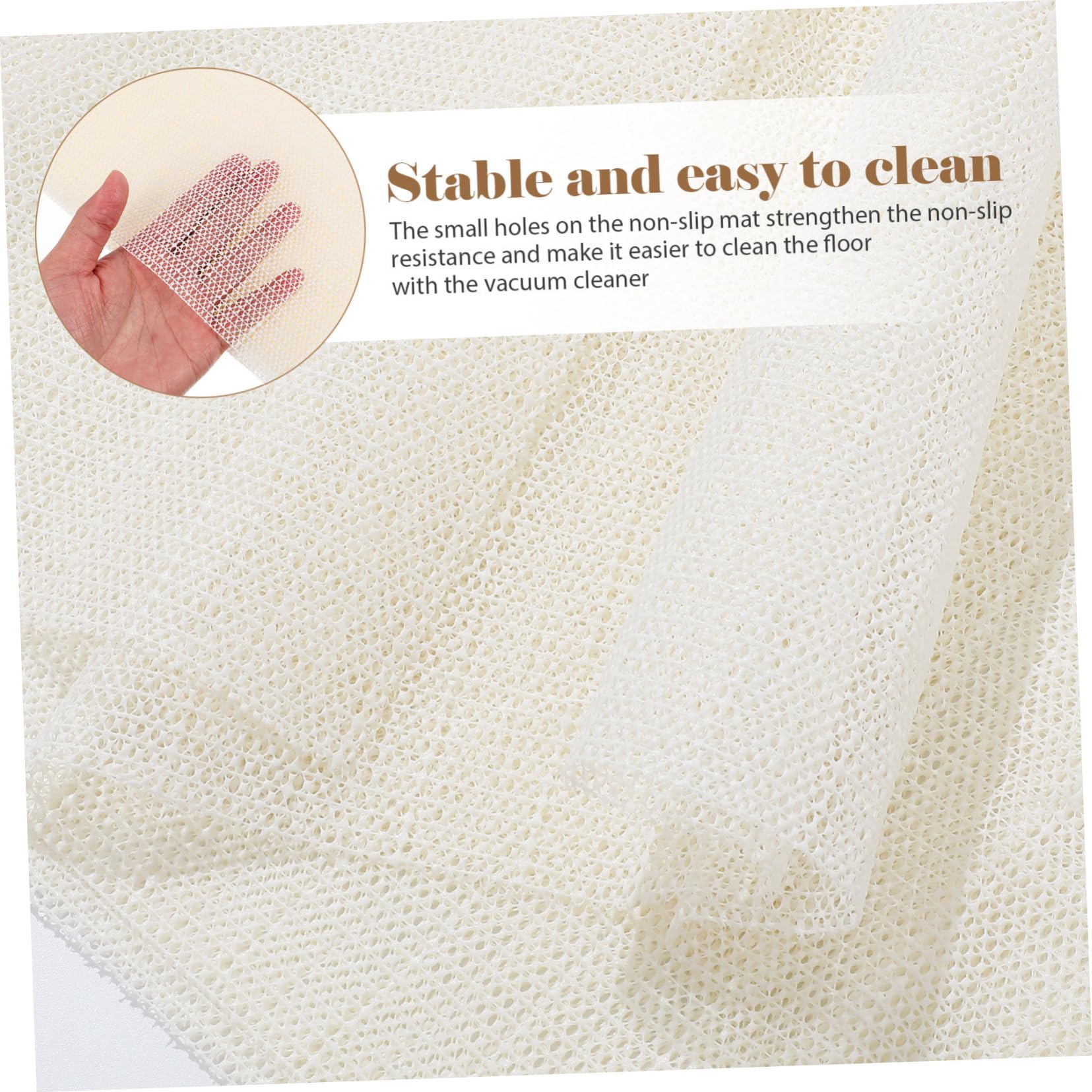 Tapis Antidérapant 200 X 300 Cm en PVC Robuste, Butée de Tapis pour Planchers en Bois Franc, Protection Le Glissement et Anti-enroulement, Adapté aux Tapis de Sol