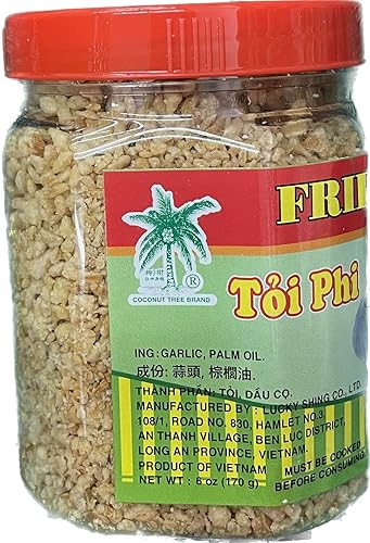 Miniatura 3 de Frito Garlic Coconut Tree Jar 6oz (170g) Asiático Vietnamita Cocina Tailandesa Condimento Crujiente