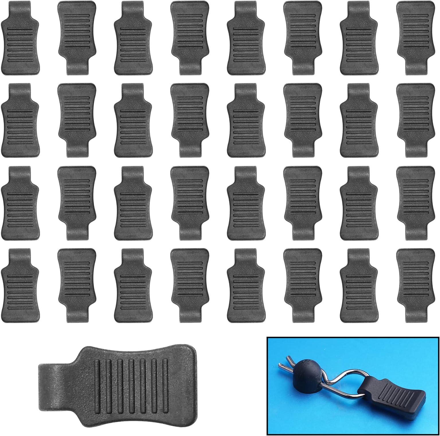 HobbyPark 50pcs RC Rubber Pull Tabs for 1/12 1/10 1/8 1/5 RC Car Body Clips Scale Models (fit 1.2mm 1.4mm 1.5mm Rod)