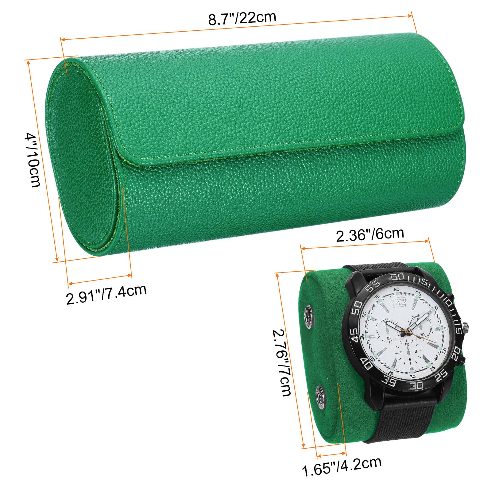 Étui de voyage à roulettes pour montres Sourcing Map, 3 emplacements, étui portable en cuir pour montres homme et femme, organisateur de rangement avec coussins amovibles pour les voyages, l'exposit