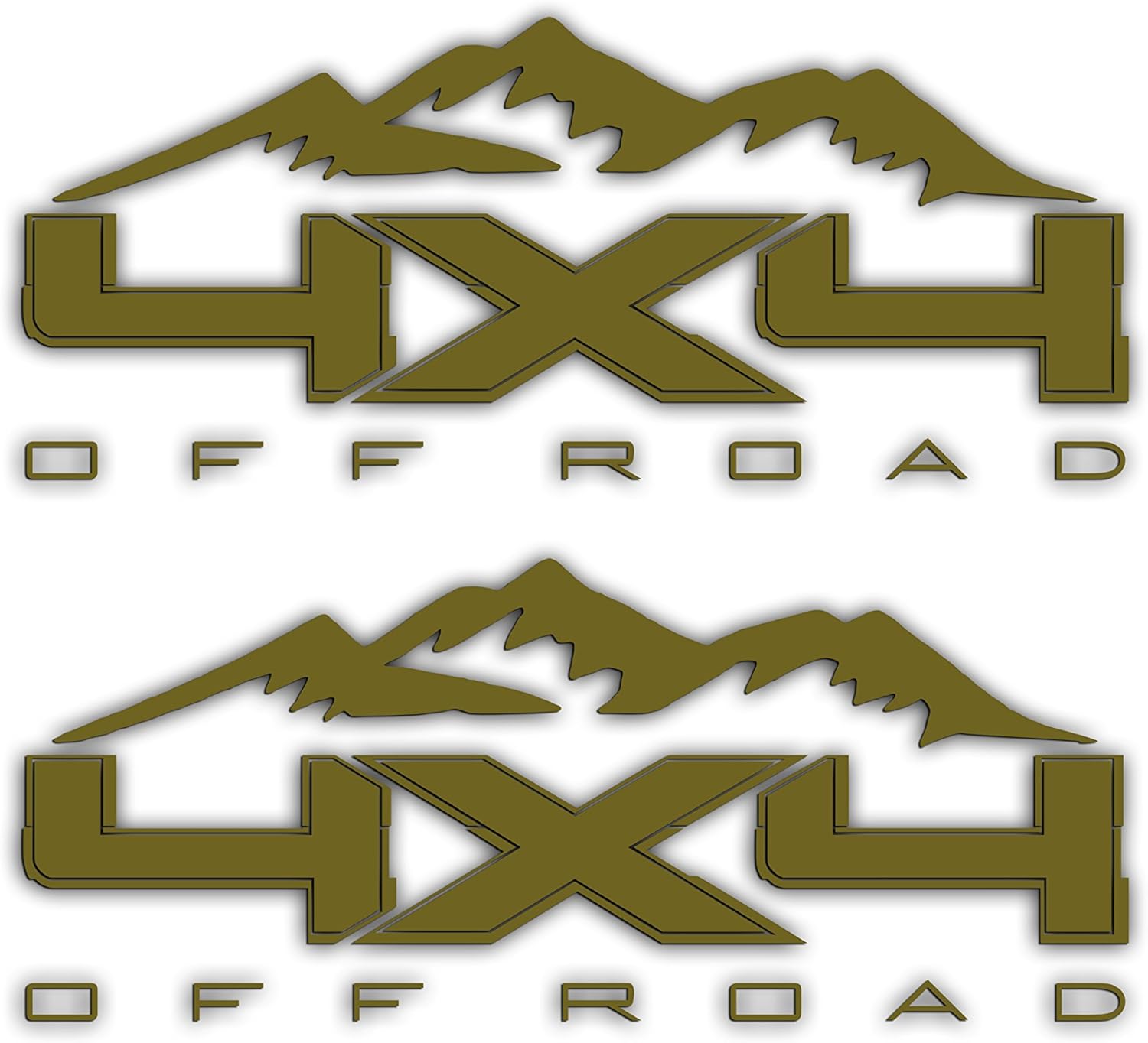 4X4 Off Road Mountain Bedside Vinyl Decal for Ford Trucks Matte Black