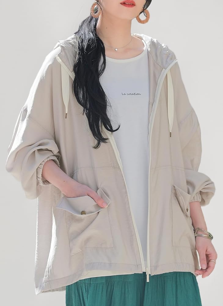 n*o様 ヨリ　ベージュ　撥水ストレッチパーカー　ティアード 撥水ストレッチパーカー | all item| yori