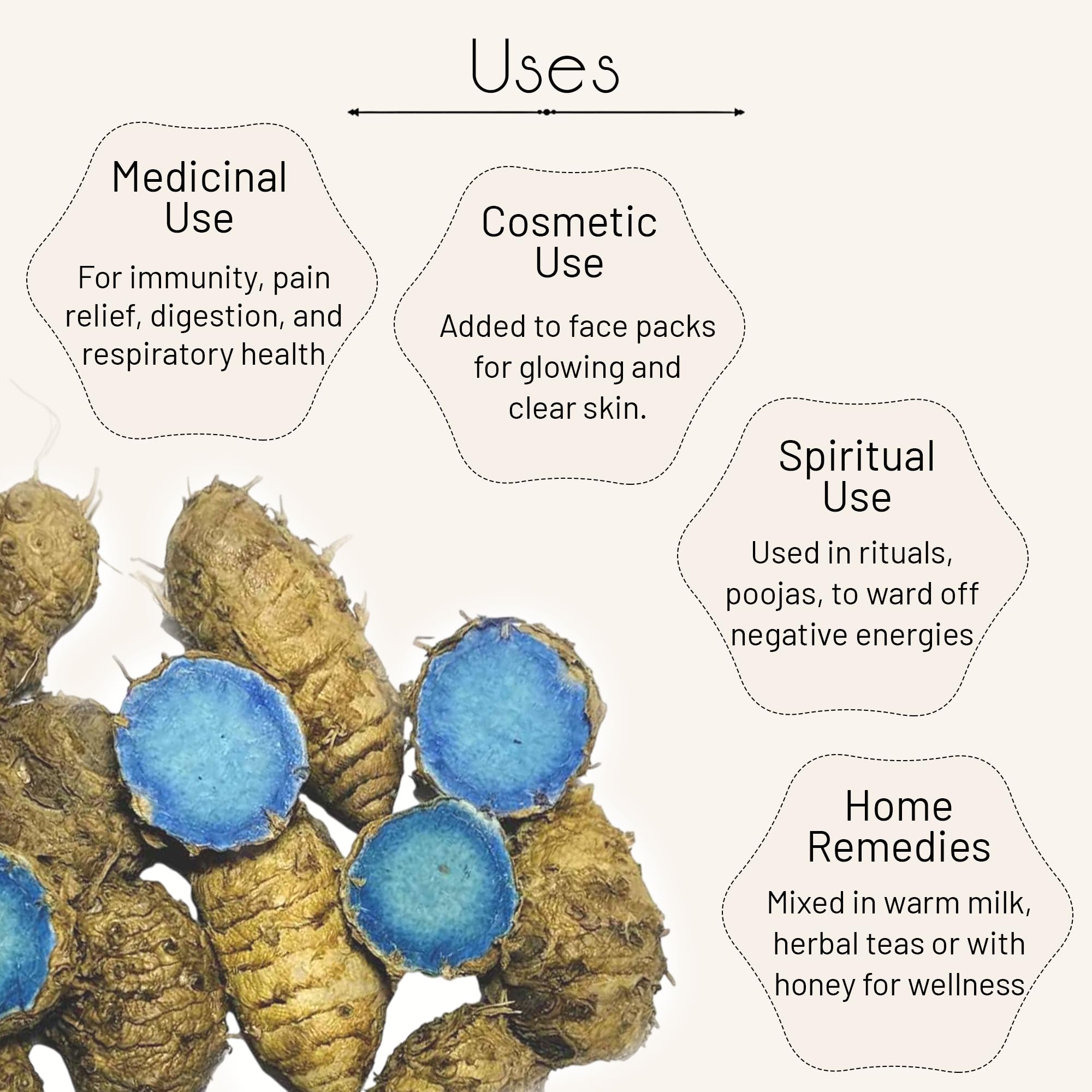 Shine Organic | Kali Haldi | (100 gm) Narkachur | Nar Kachur | Curcuma zerumbet | Black WHole Turmeric | Zedoary Root Pure & Natural 3