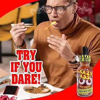 Premium Gourmet Crazy Hot Sauce - Ultimate Hottest Hot Sauce Gift - Try if you dare!
