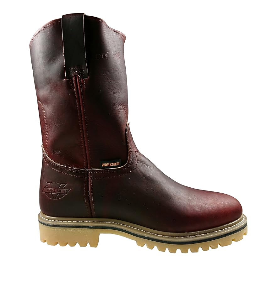 Amazon.com | Men's Genuine Leather Work Boots Color Shedron