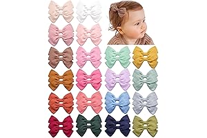 Prohouse Fully Lined Non-Slip Barrettes for Infant Girls - 40 Pairs of...