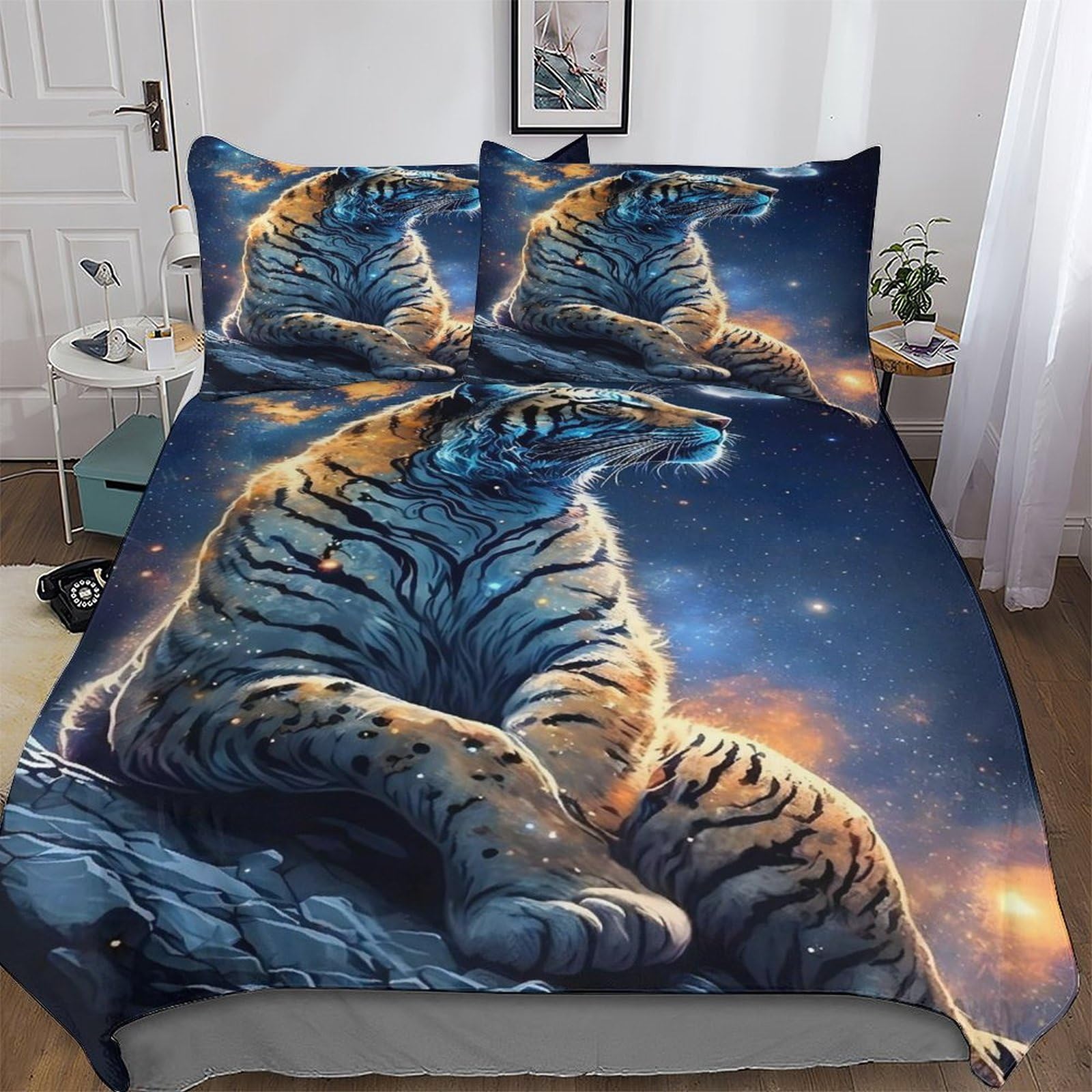 Housse de couette imprimé tigre de qualité supérieure en 220x240