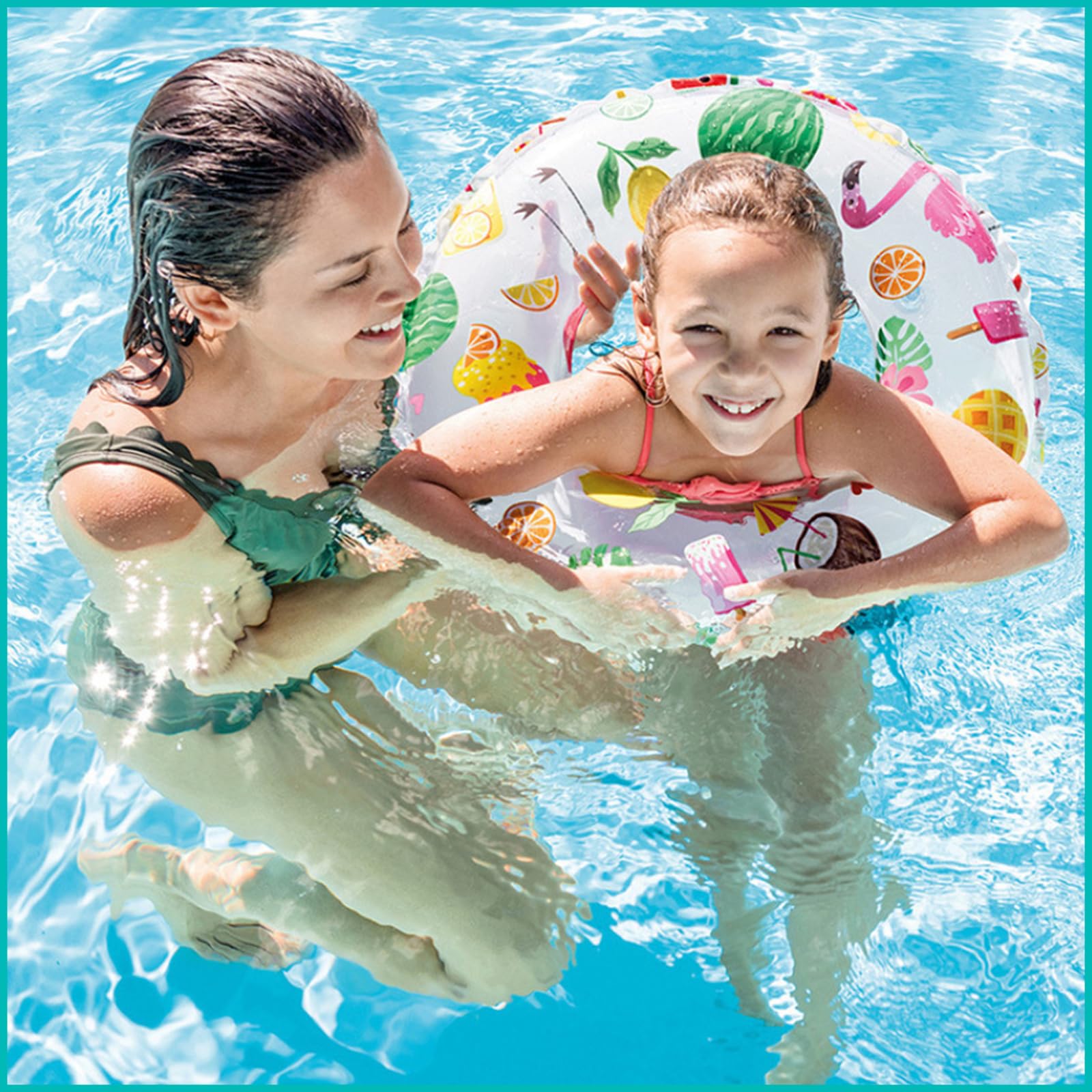 Set 3 Bouées Gonflables 61 Cm – Anneaux Piscine En PVC épais – Pour Enfants Dès 3 Ans – Plage, Piscine, Loisirs Aquatiques