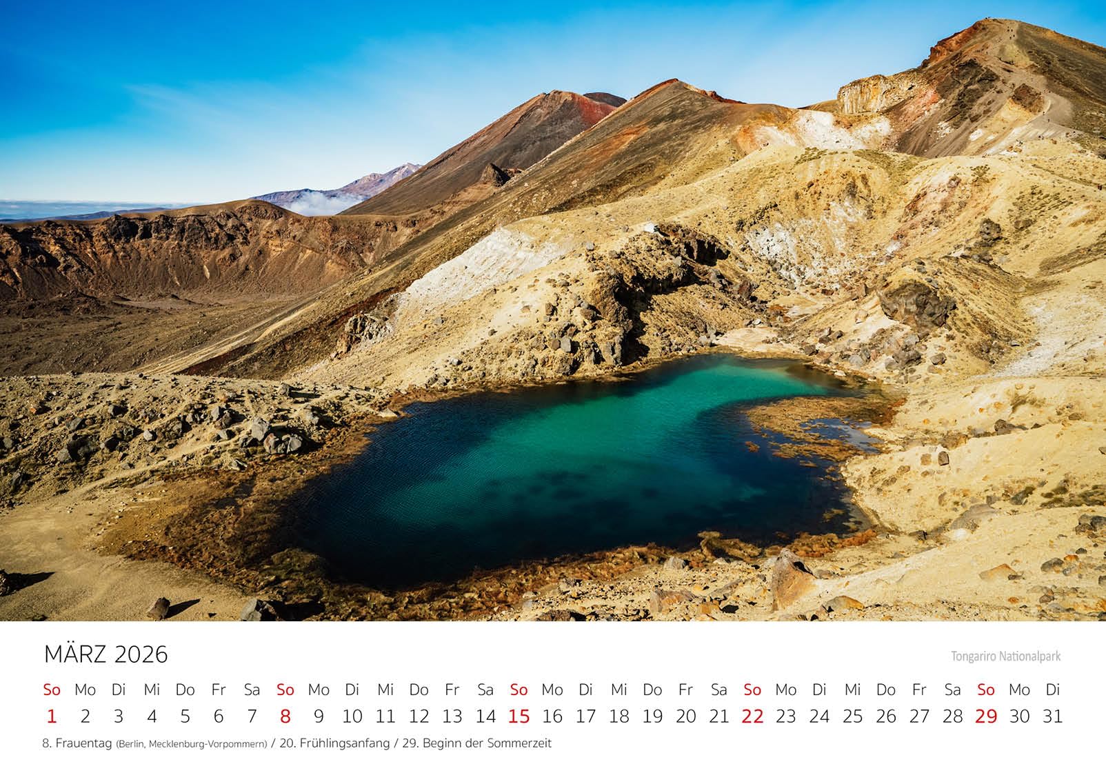 Edition Seidel Premium Kalender Faszination Neuseeland 2026 Format DIN A3 Wandkalender New Zealand Mount Cook Natur Nationalpark Wasserfälle Insel Stefan Becker